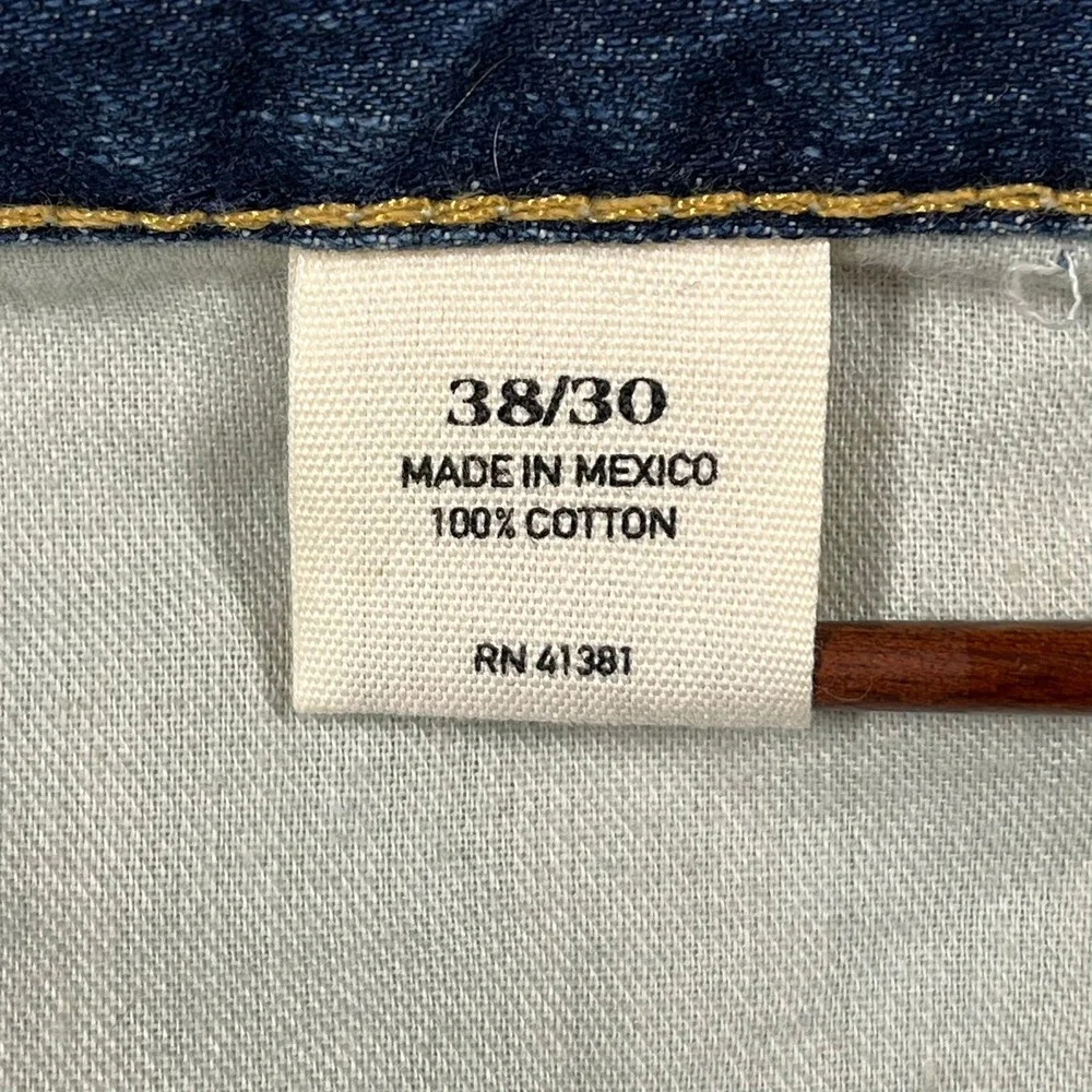 Polo Ralph Lauren Straight Leg Jeans Mens 38x30 (Hemmed Fits 40x27) Blue
